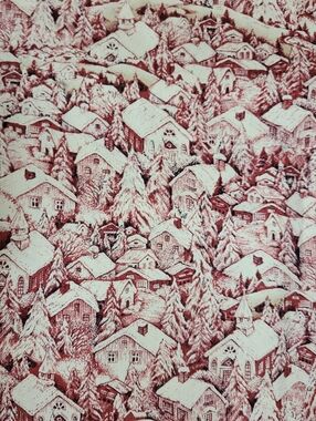 Christmas Toile By Moda Fabrics 100% Cotton Fabric Burgandy 4+ Yards (0781)